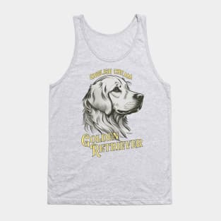 English Cream Golden Retriever Vintage Art Tank Top